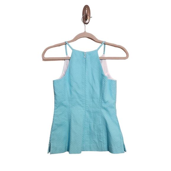 Lilly Pulitzer Annabelle Magnolia Lace Halter Top Breakwater Blue Size 00 - Picture 2 of 13